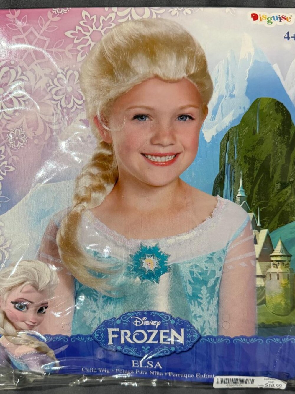 Girls Frozen Elsa Wig